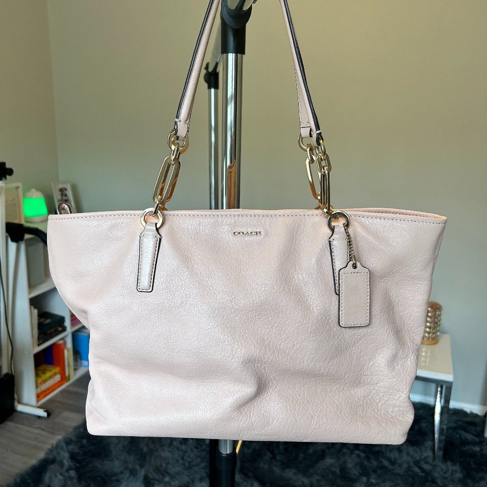 Blush Pink Luxury Coach Tote style 26769